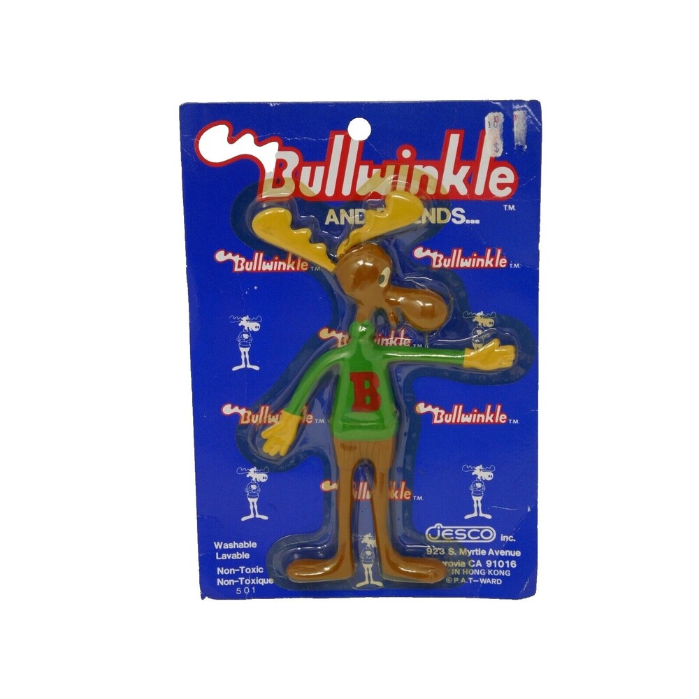 Jesco 1985 Bullwinkle and Friends Bendable Bullwinkle Figure SEALED